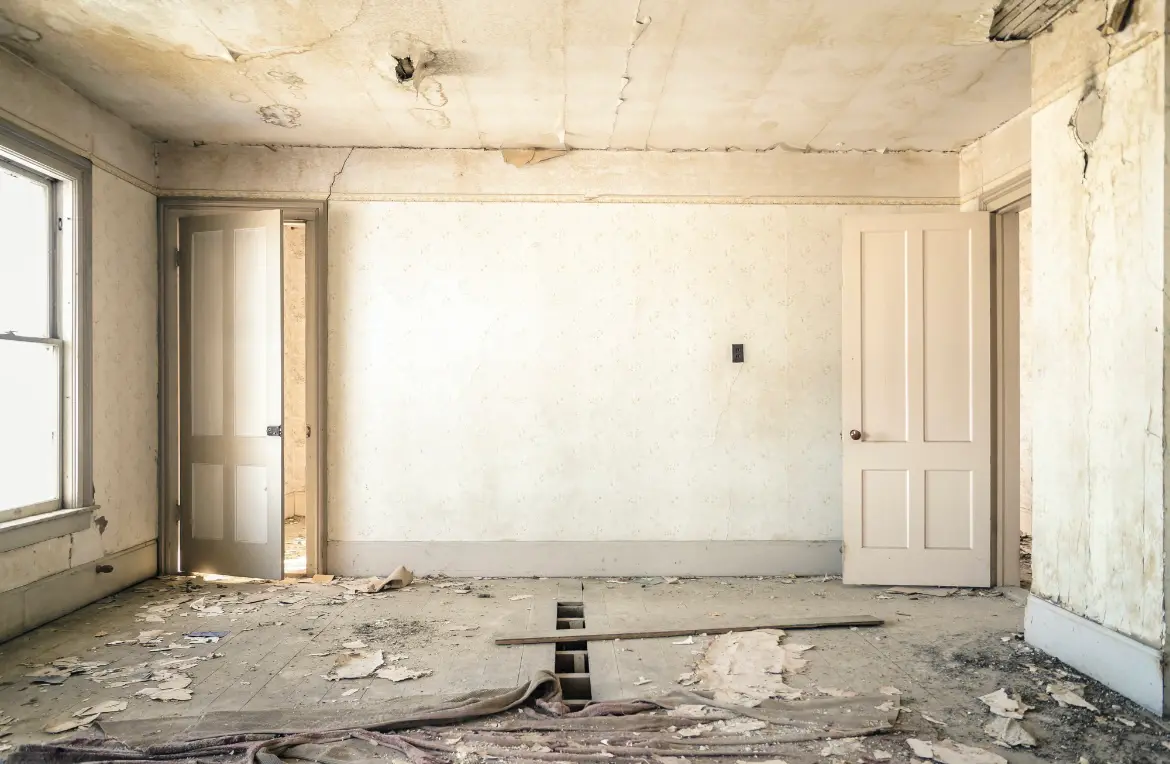 Waste disposal crew managing a cleanout project in West Vero Corridor